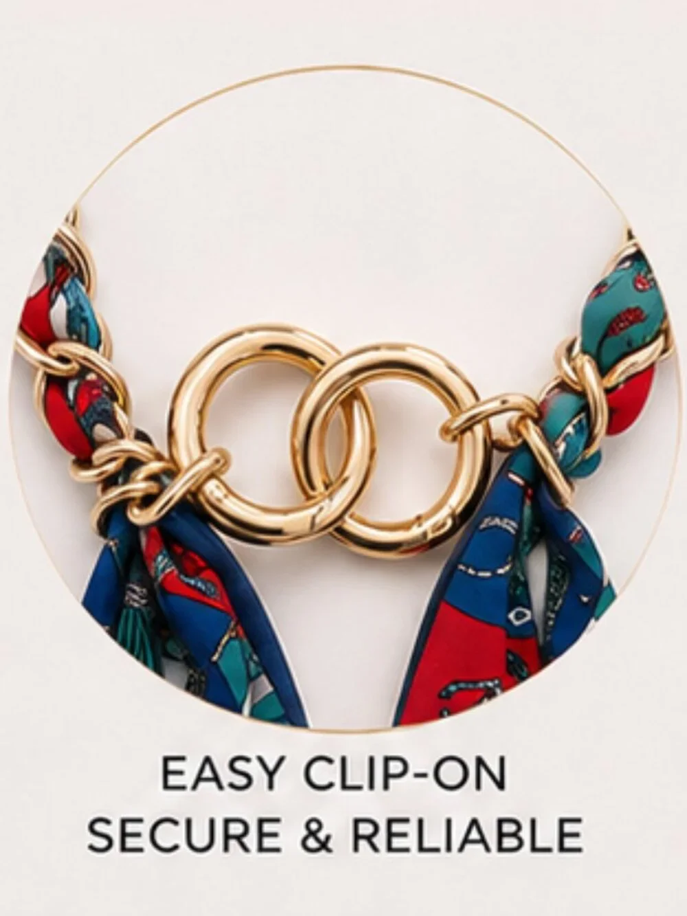 Ribbon Chain Phone Crossbody Lanyard with clear Tether Patch